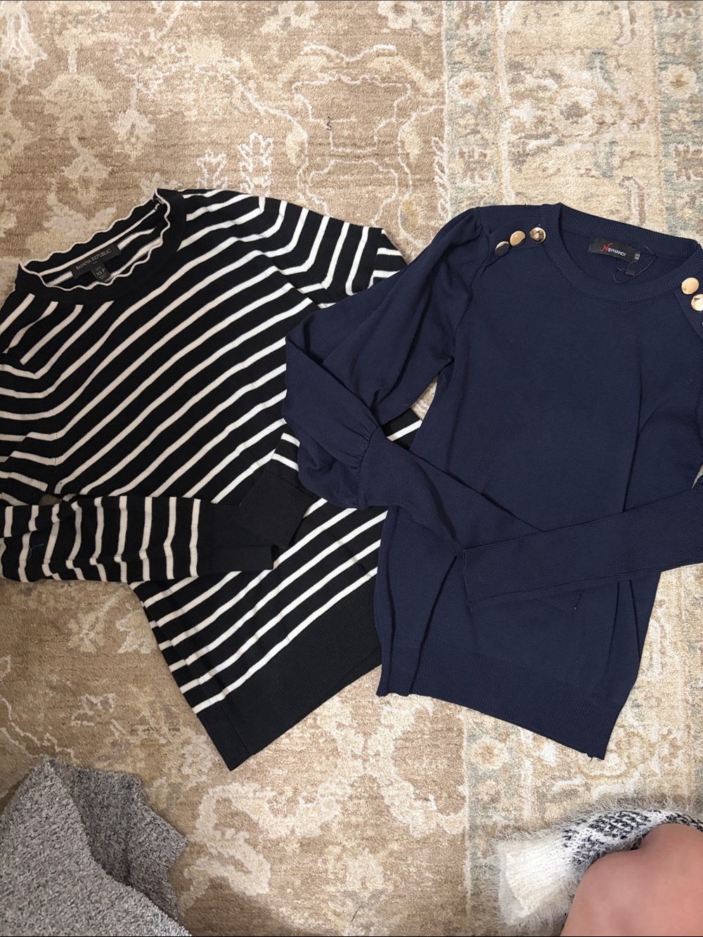 2 sweaters for sale in this listing both xs